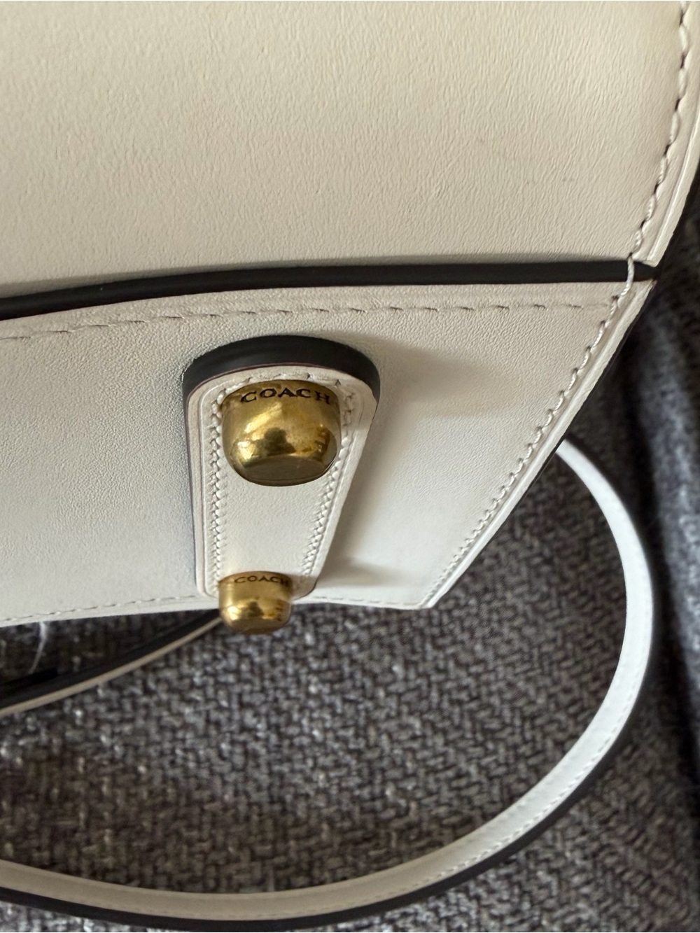 NWOT COACH ROGUE BAG CROSSBODY SATCHEL TOTE IN CHALK GLOVETANNED LEATHER - Picture 12 of 16